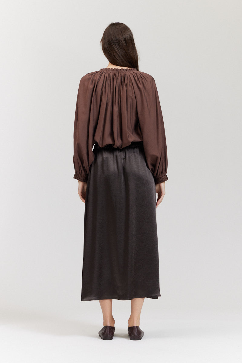 Longline Satin Skirt