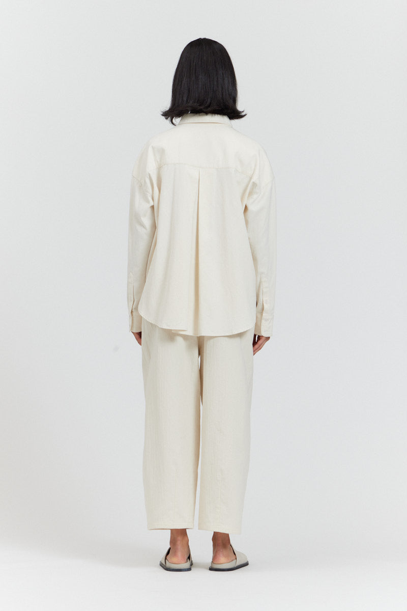 코튼 트윌 오버사이즈 셔츠