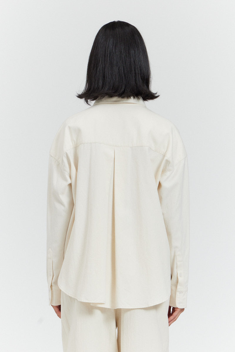 코튼 트윌 오버사이즈 셔츠