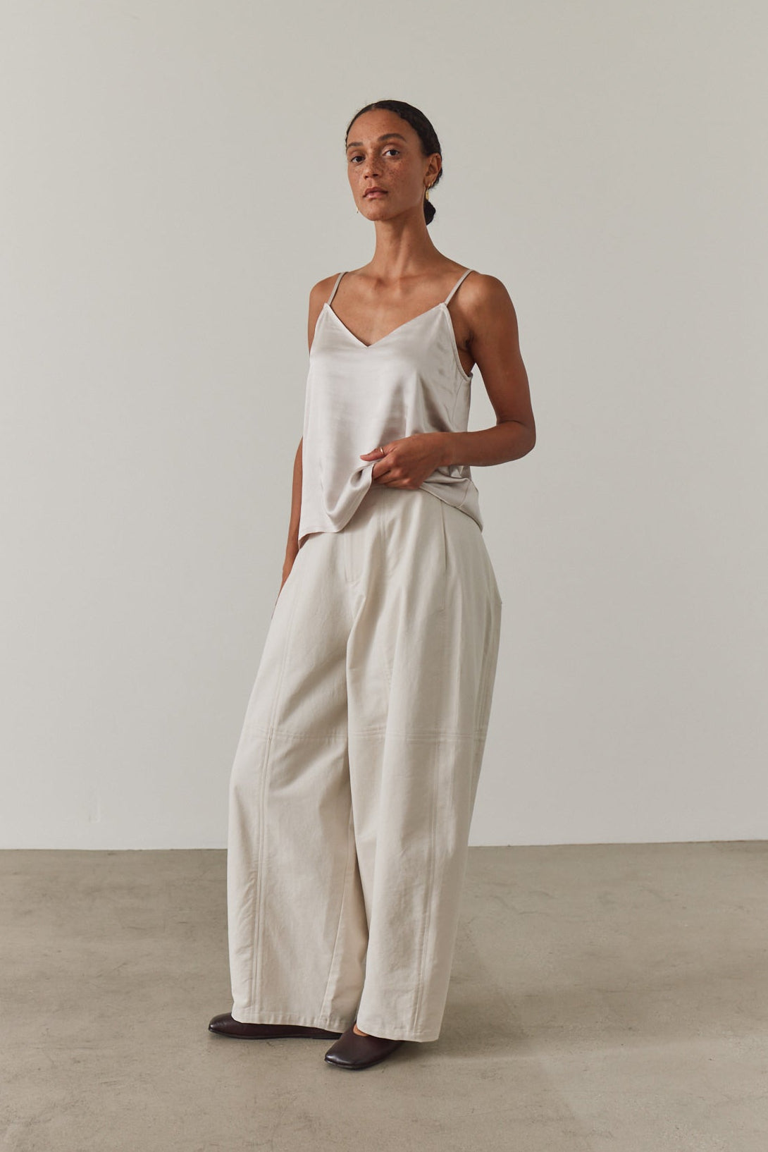 Bias Satin Raw Edge Tank