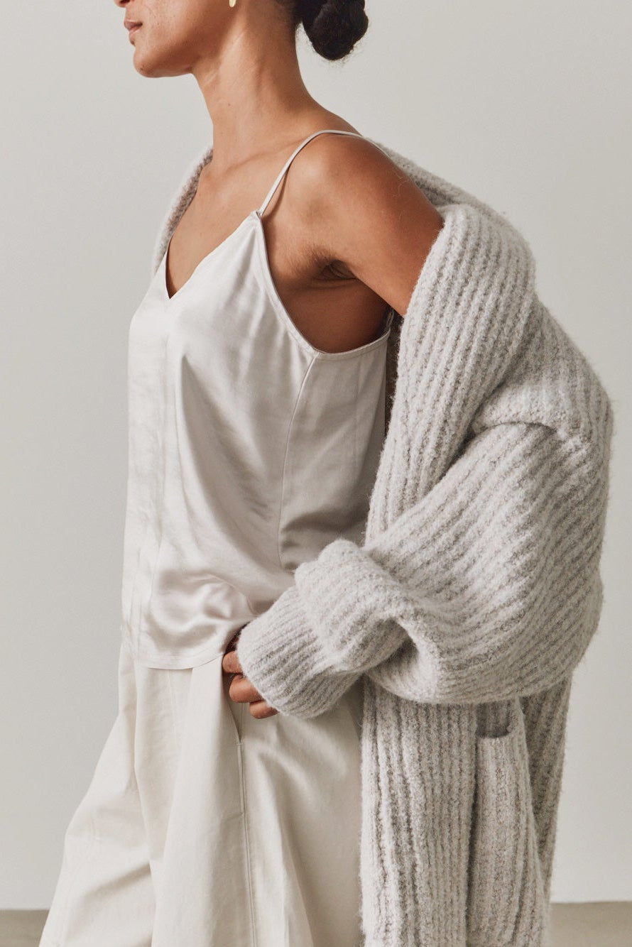 Bias Satin Raw Edge Tank