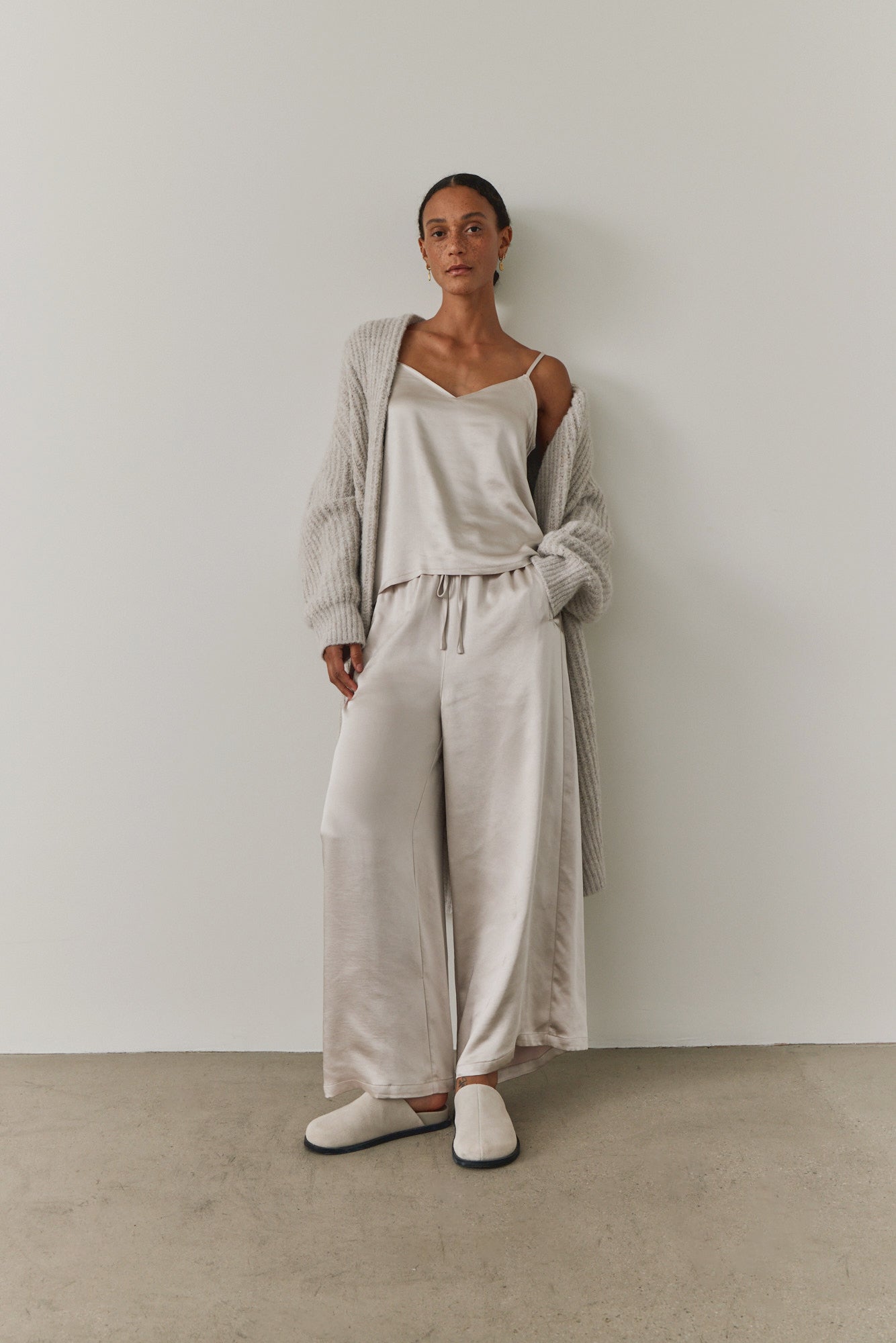 Wide Leg Satin Pants