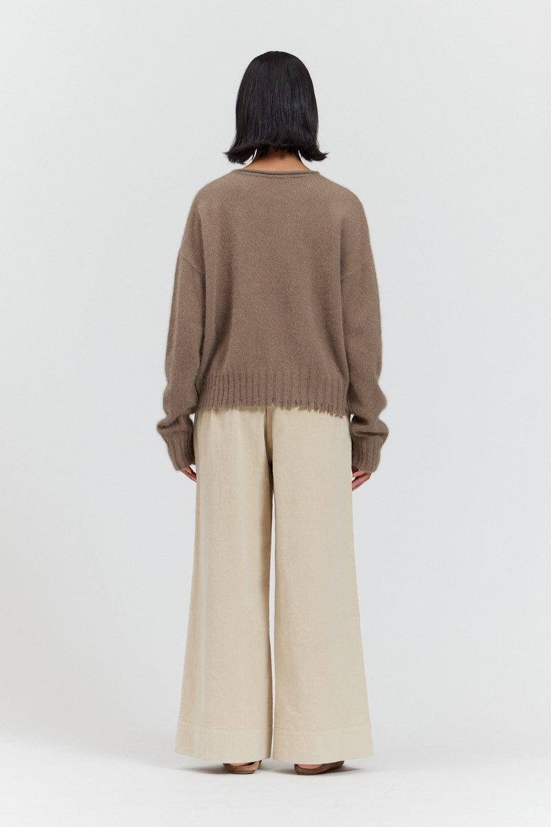 Distress Hem Sweater