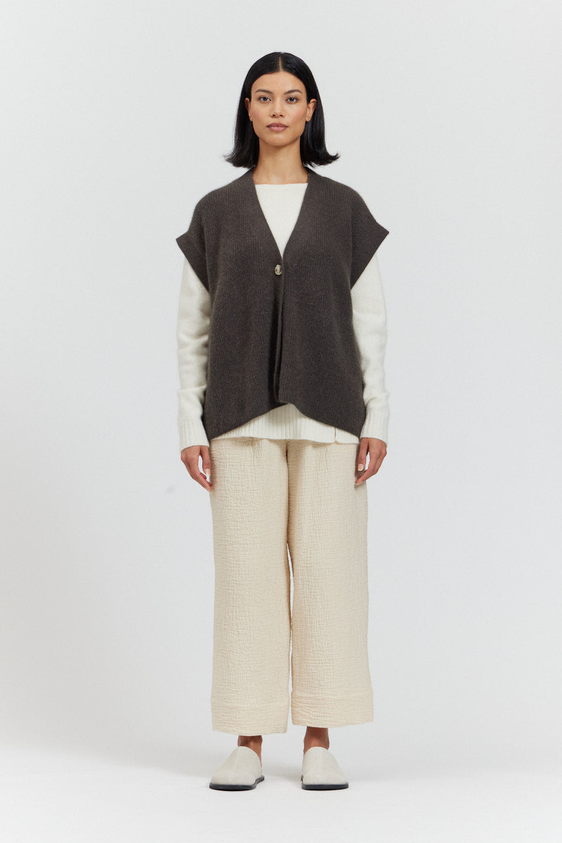 Waffle Texture Knit Vest