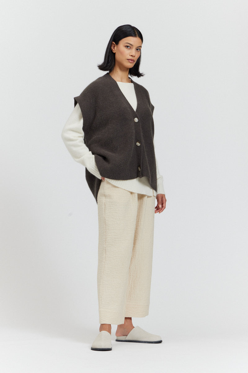 Waffle Texture Knit Vest