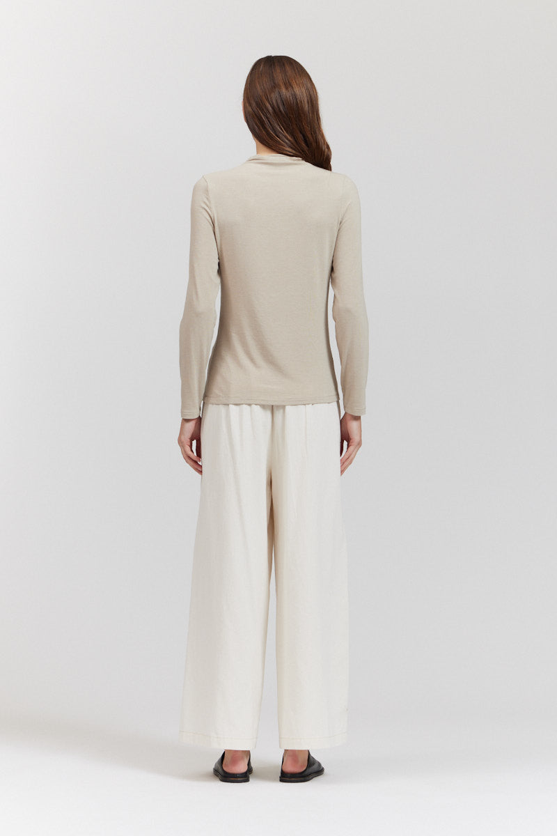 Turtleneck Jersey Top