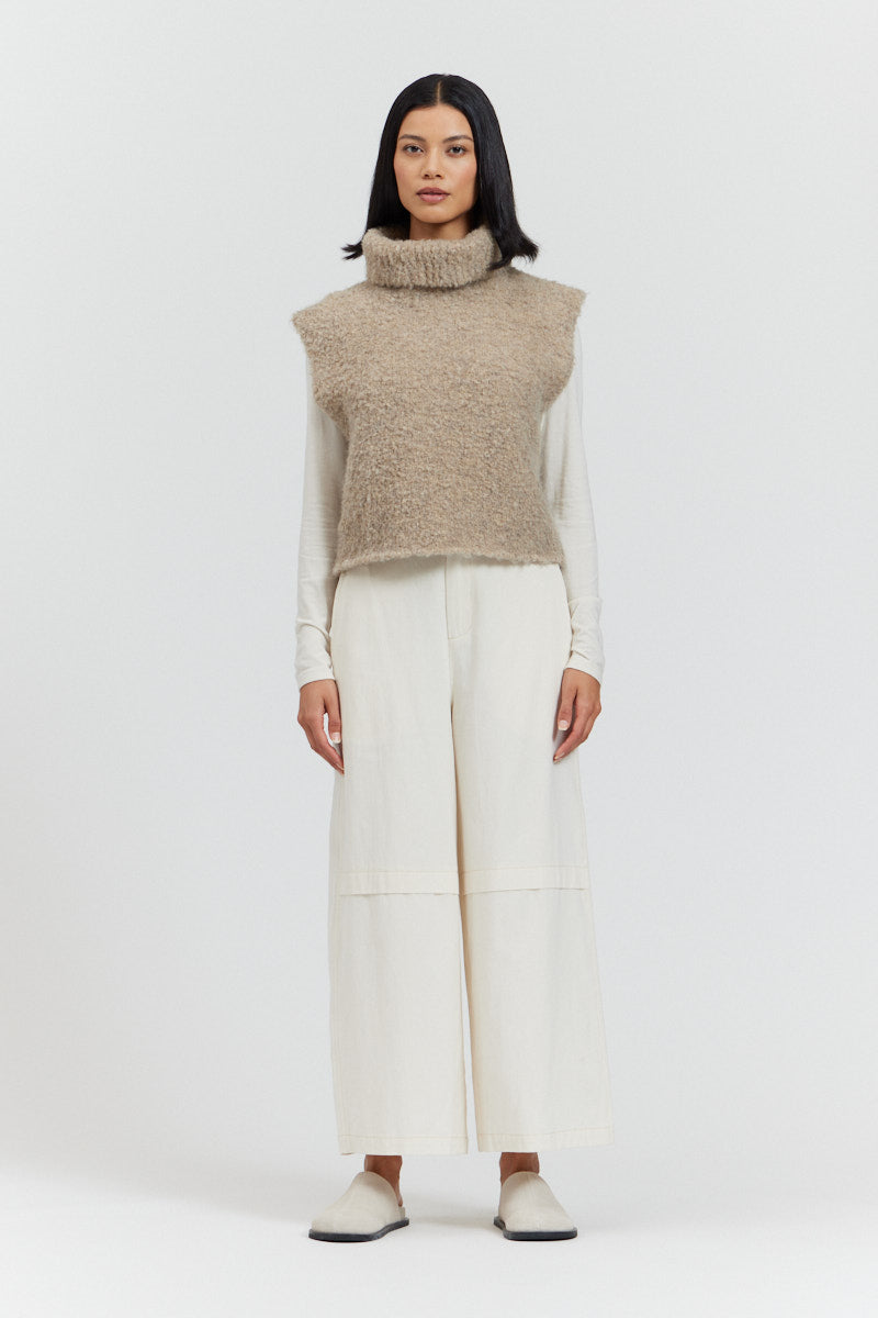 Textured Turtleneck Shell