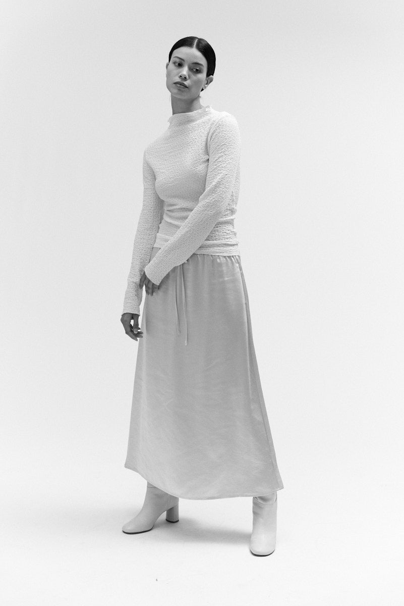 Longline Satin Skirt