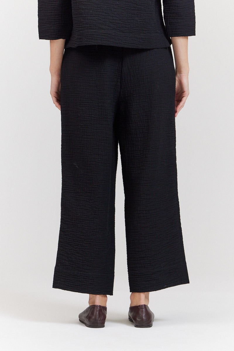 Textured Cotton Lantern Pant