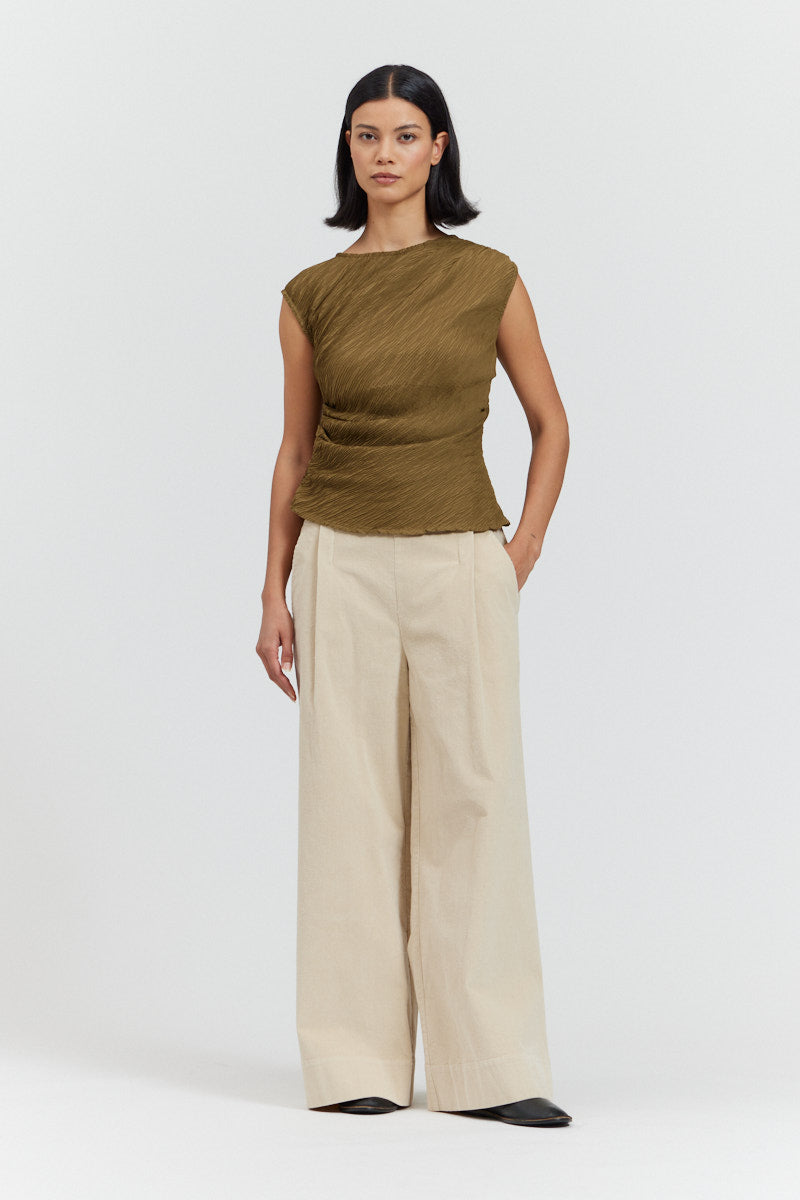 Pleated Shell Top