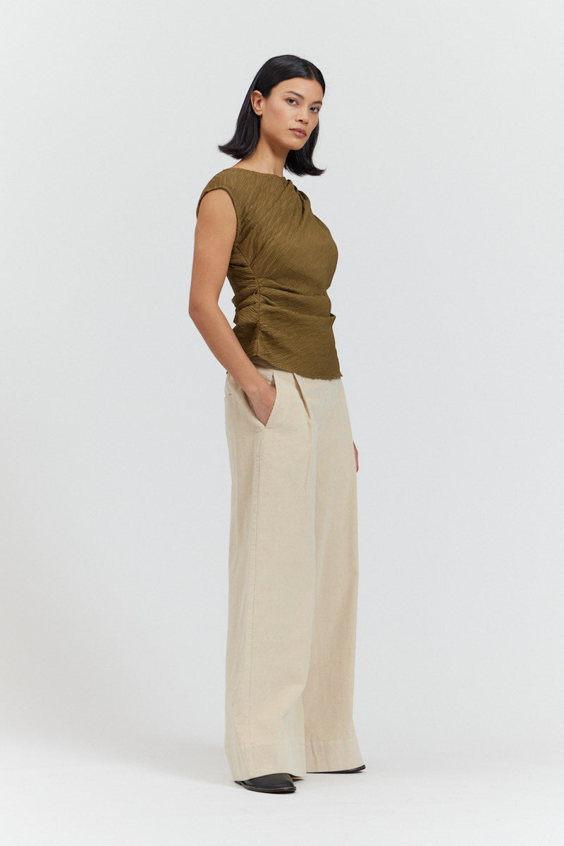 Pleated Shell Top