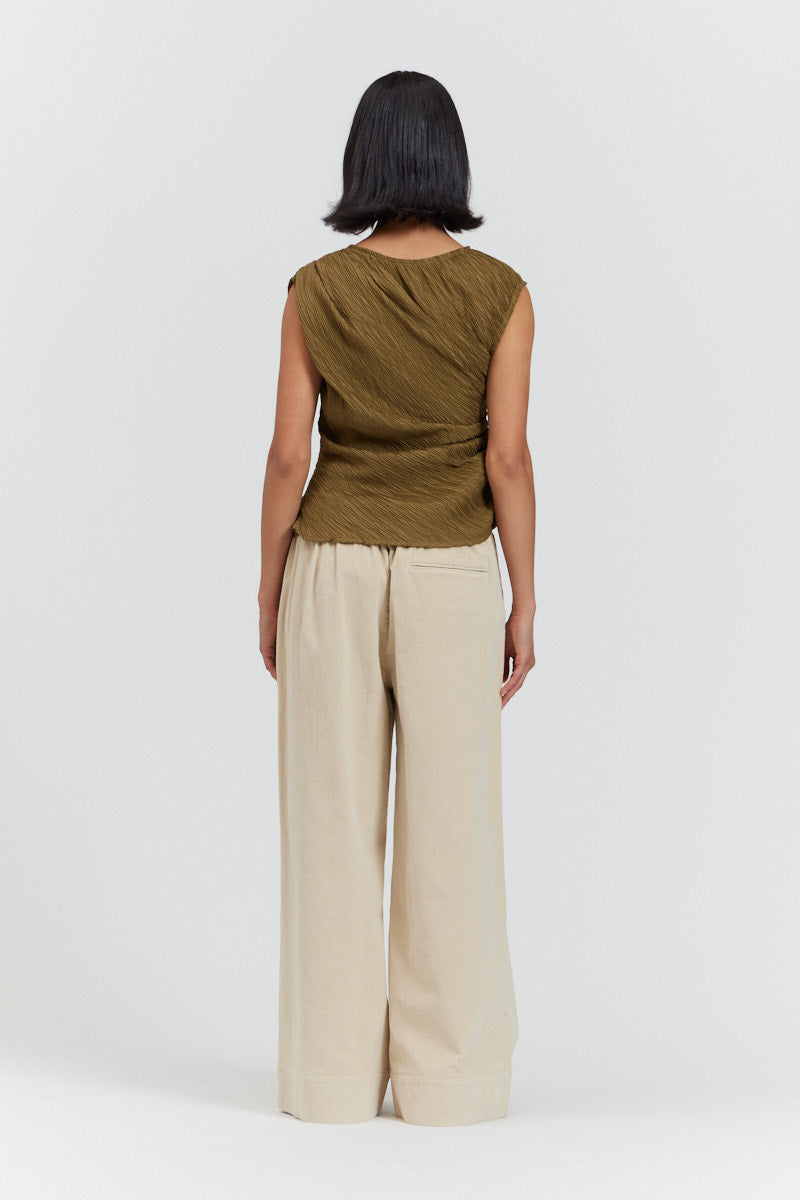 Pleated Shell Top