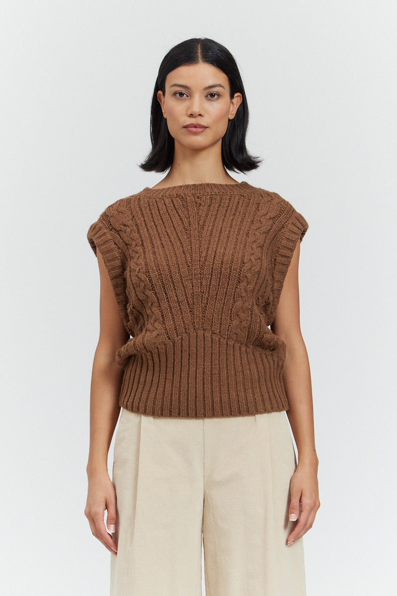 Cable Knit Vest
