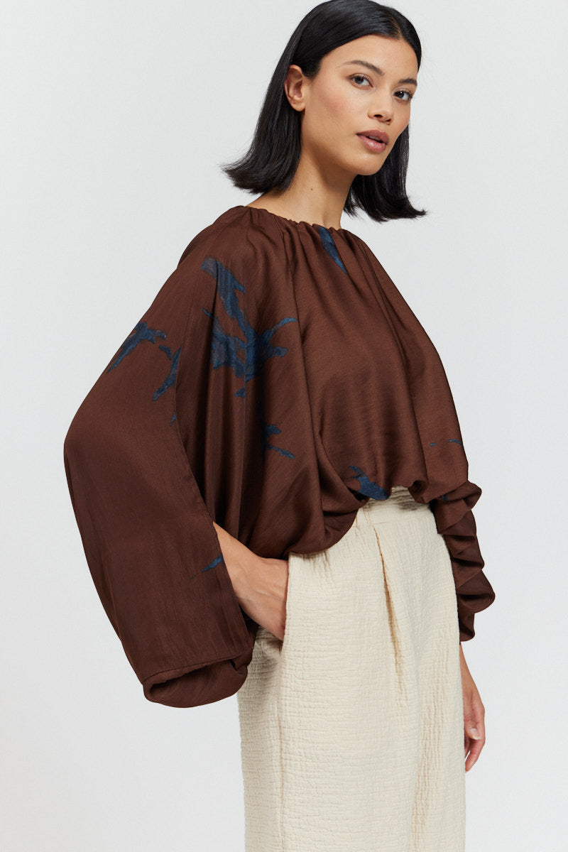 Softly Draped Print Top