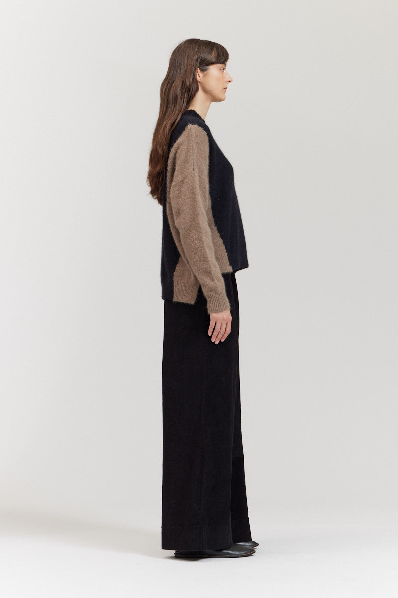 Color Block Pullover Sweater