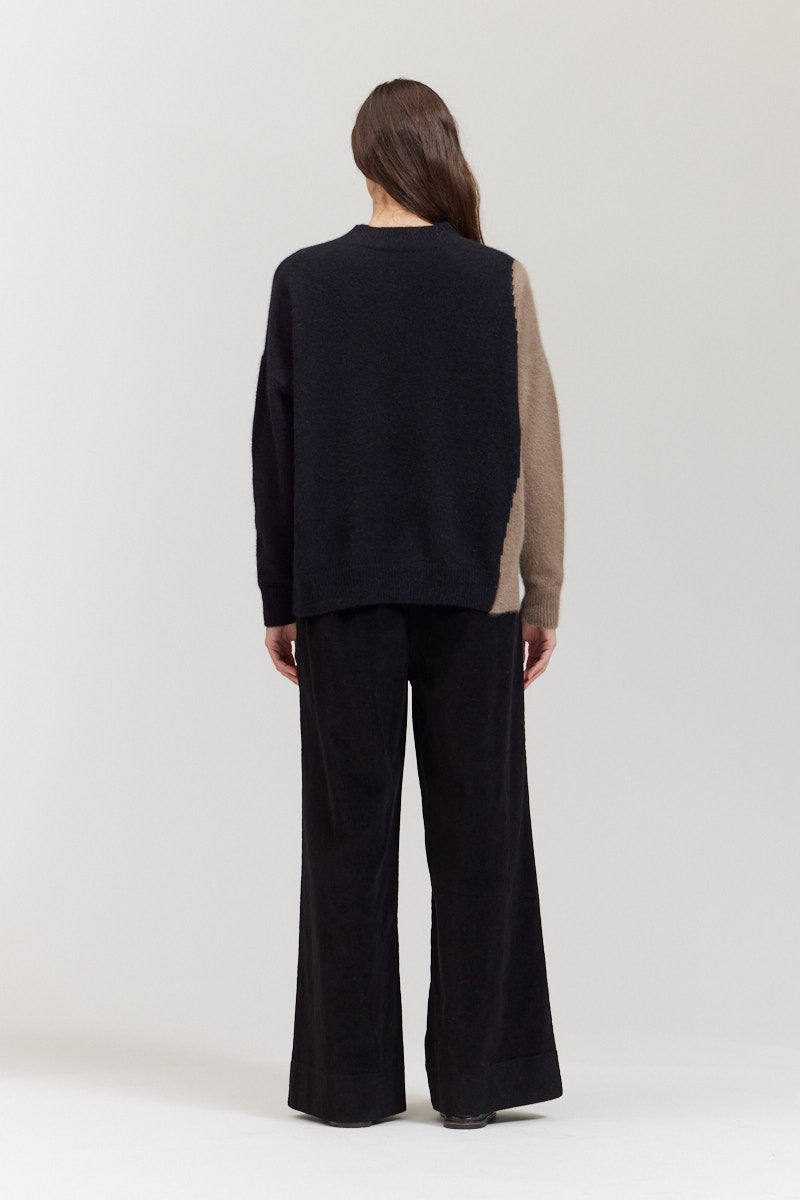 Color Block Pullover Sweater