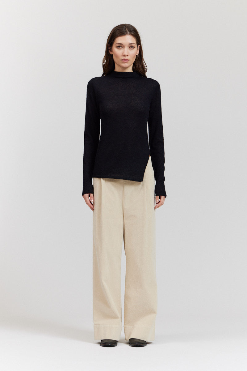 Side Slit Detail Knit Top