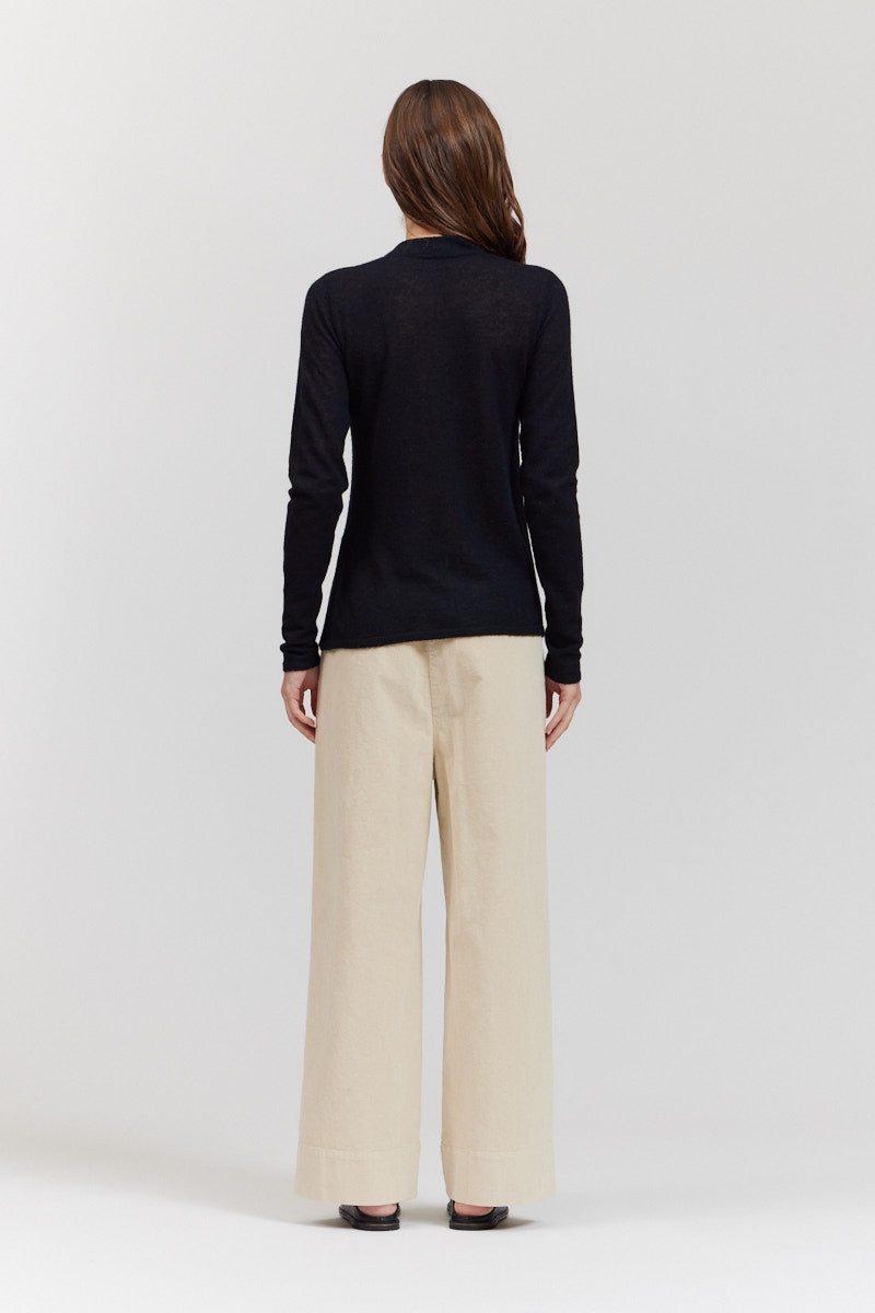 Side Slit Detail Knit Top