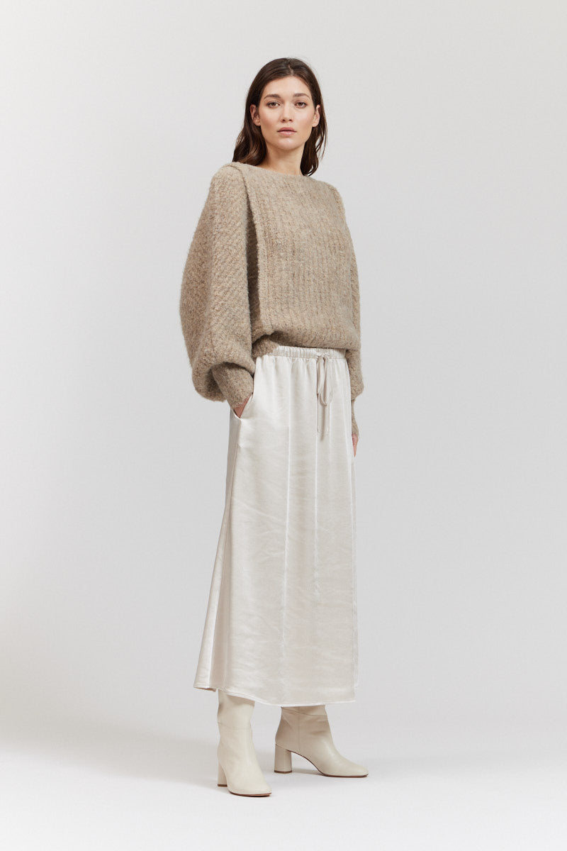 Longline Satin Skirt