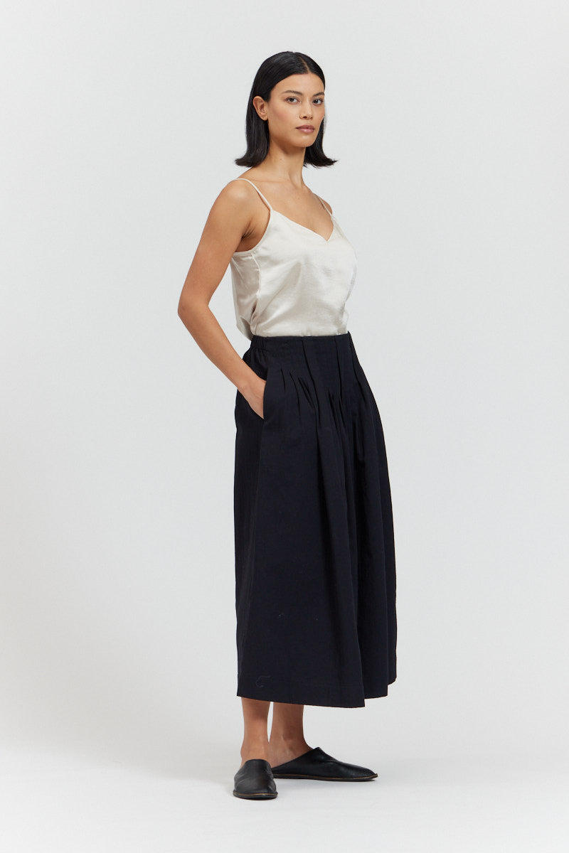 Pleated Midi Skirt