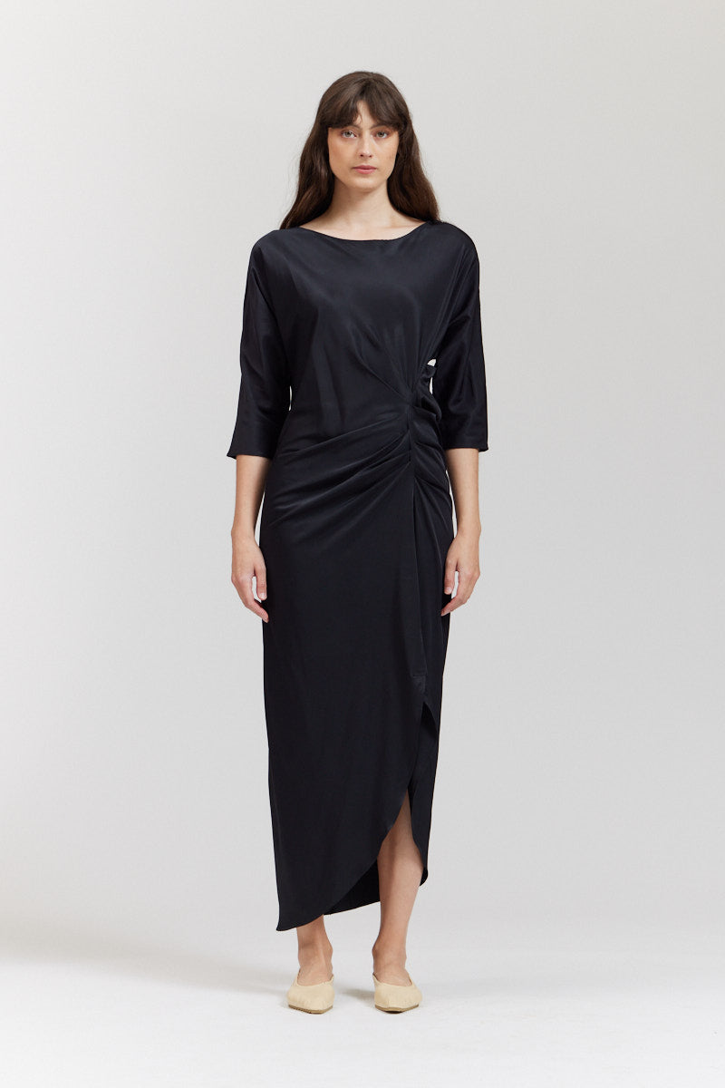 Gathered Sheath Dress