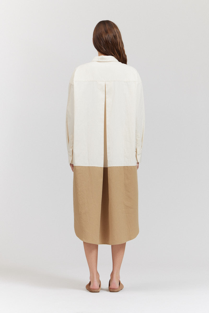 Two Tone Shirt Dress