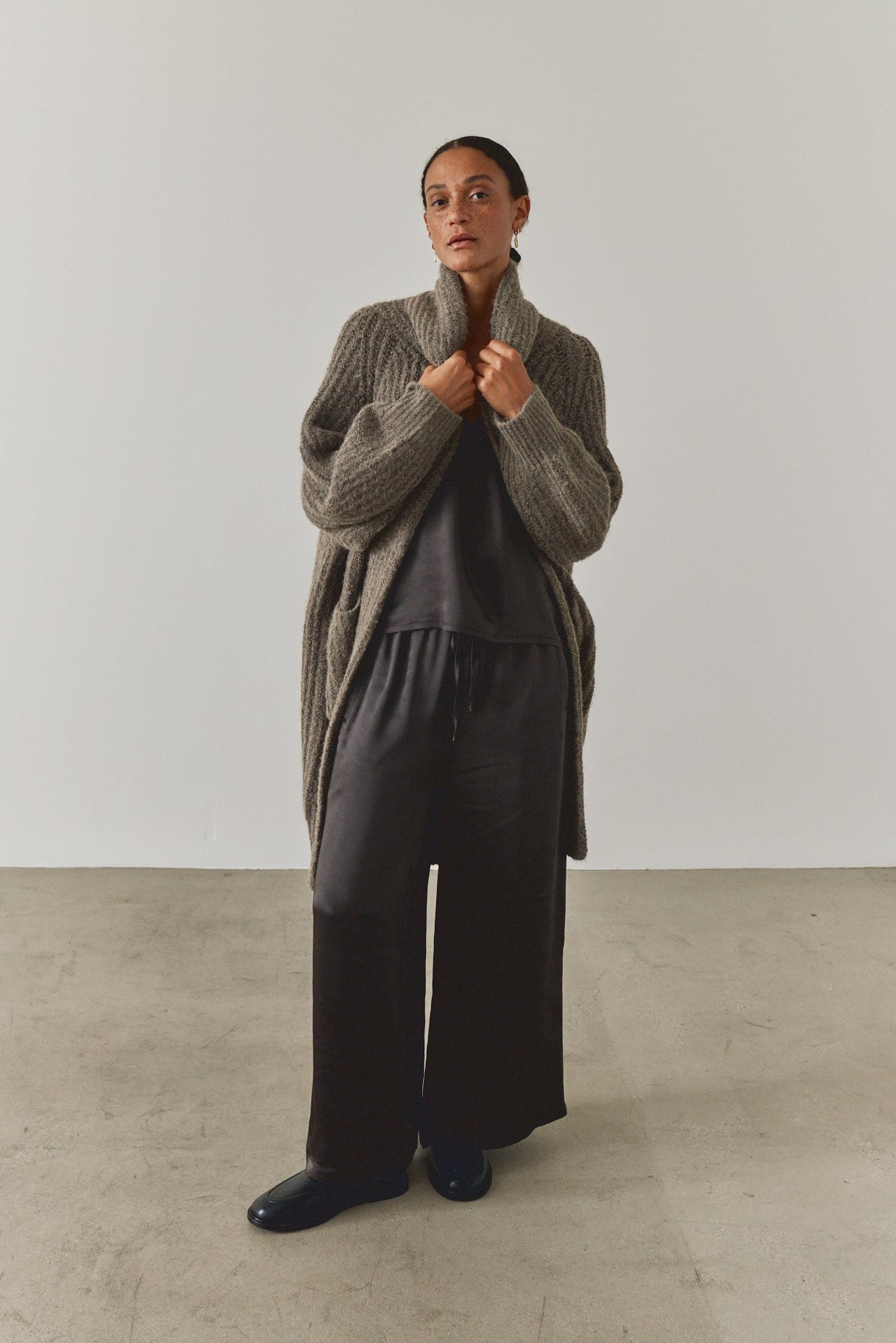 Long Shawl Collar Cardigan