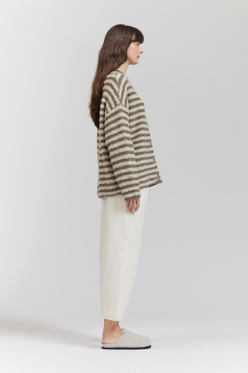 Texture Stripe Cardigan