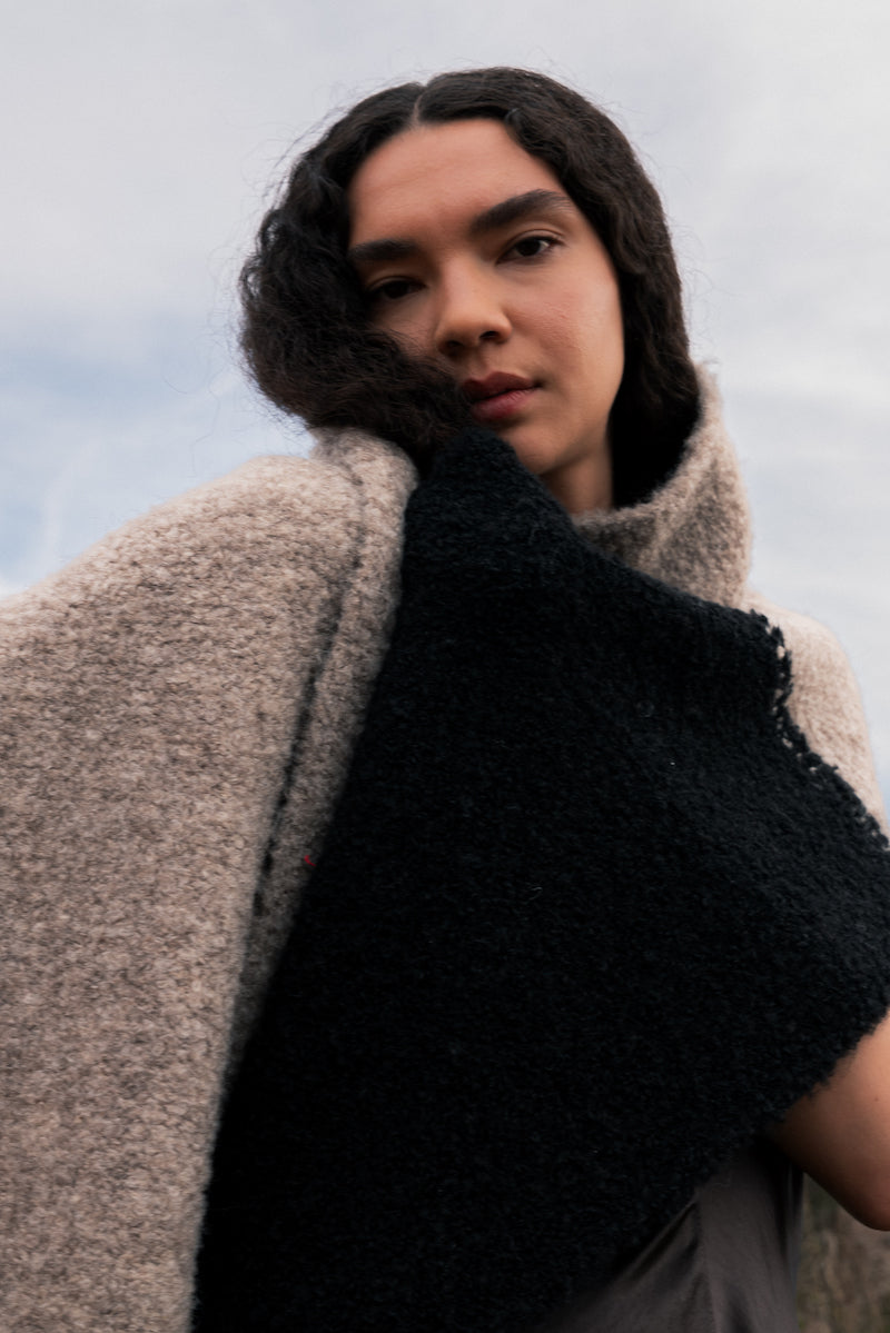 Color Block Sweater Scarf