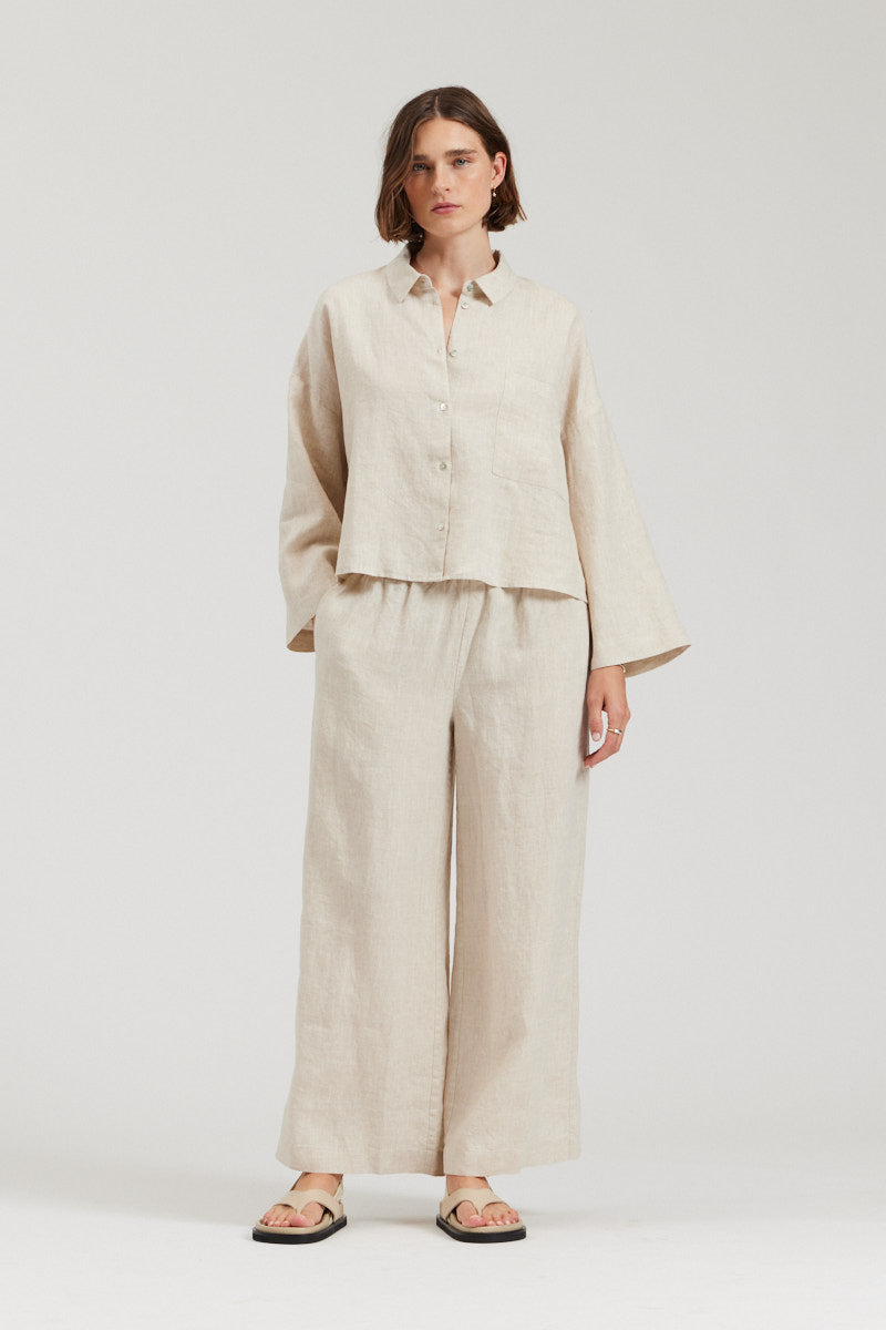Crop Linen Shirt