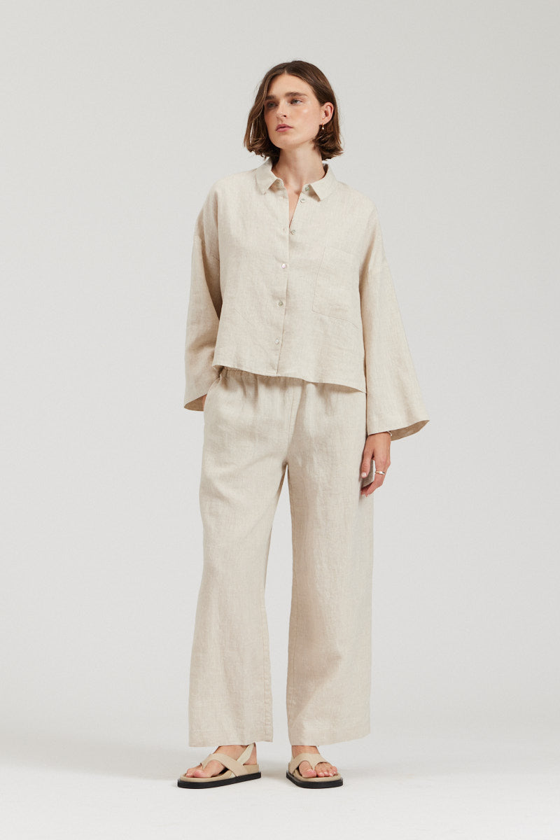 Crop Linen Shirt