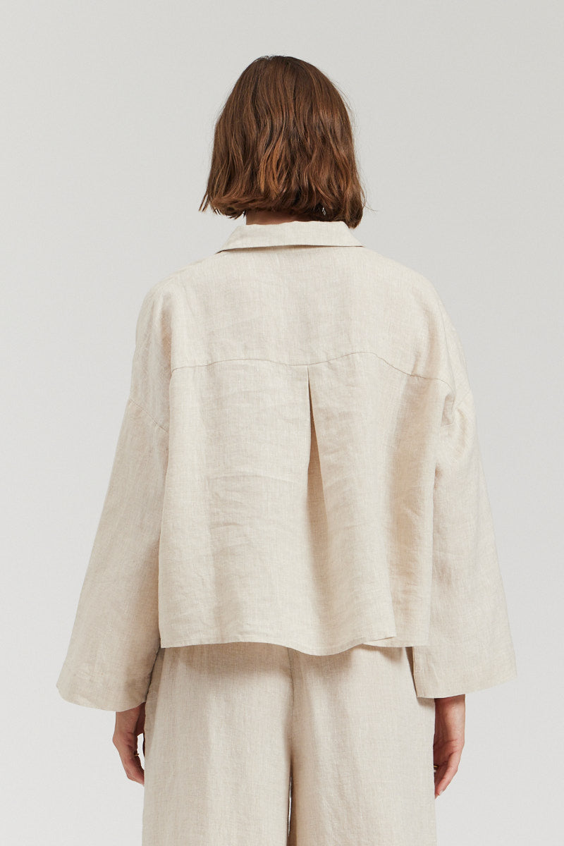 Crop Linen Shirt