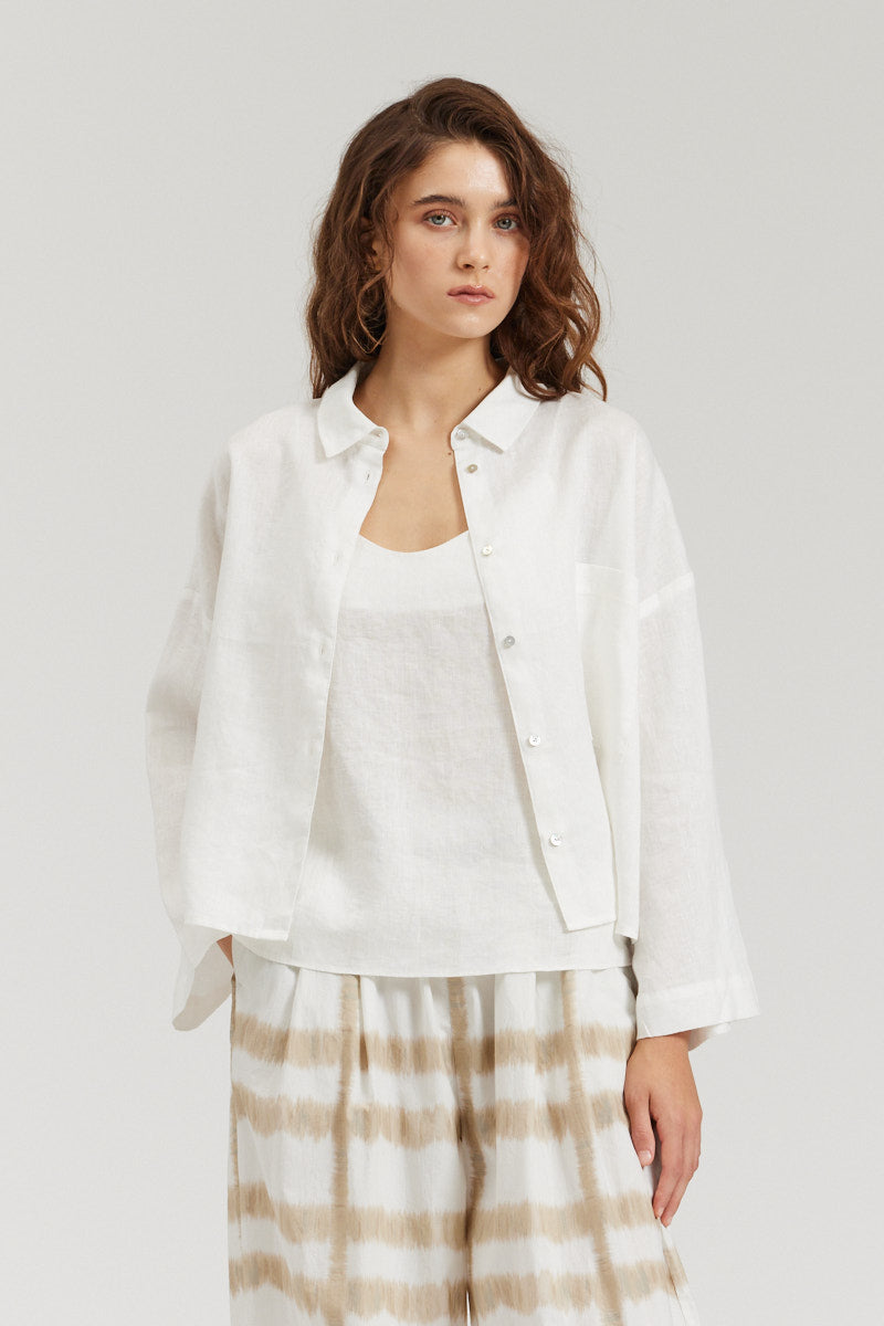 Crop Linen Shirt