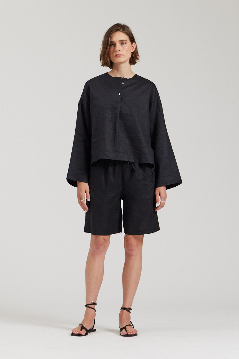 Long Linen Shorts
