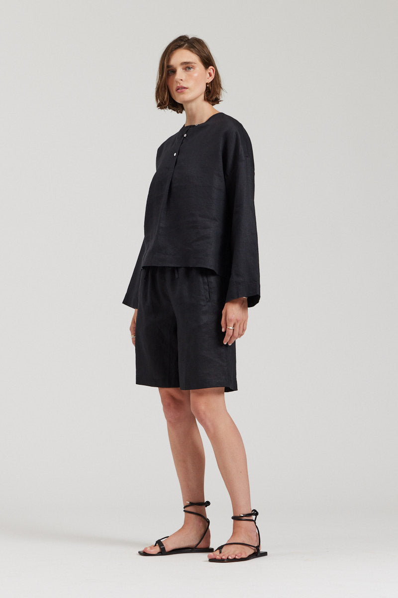 Long Linen Shorts