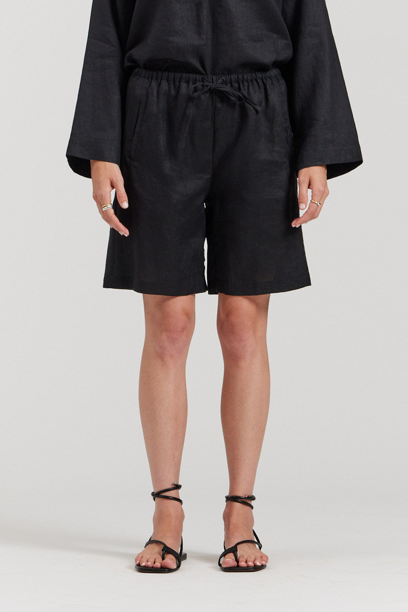 Long Linen Shorts
