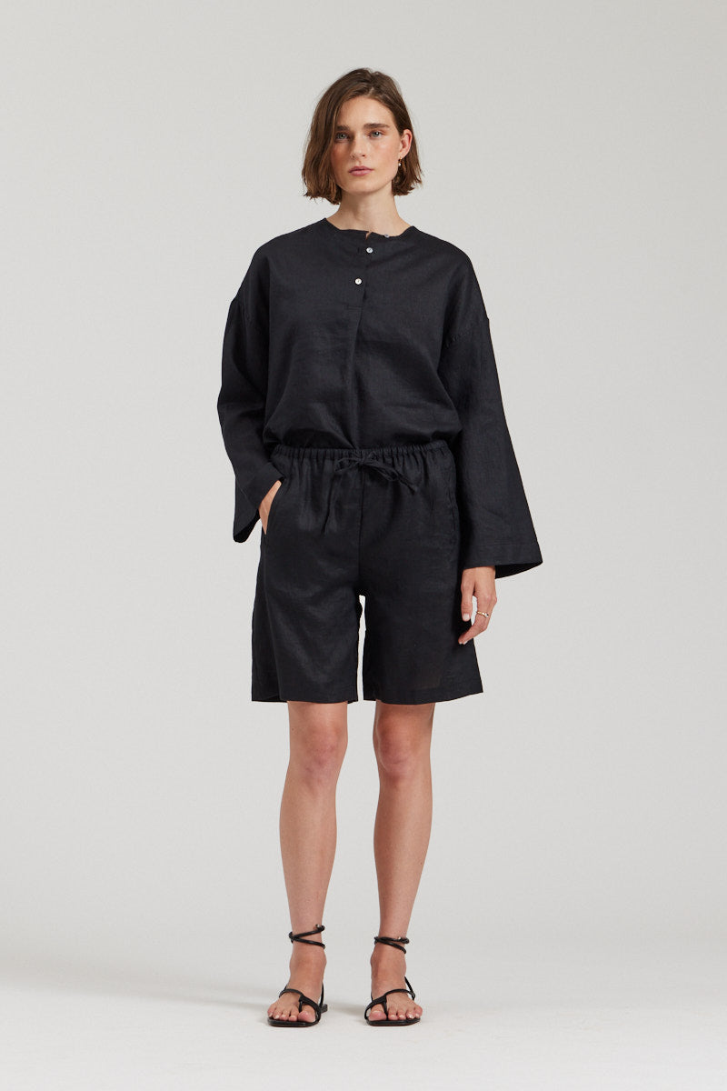 Long Linen Shorts