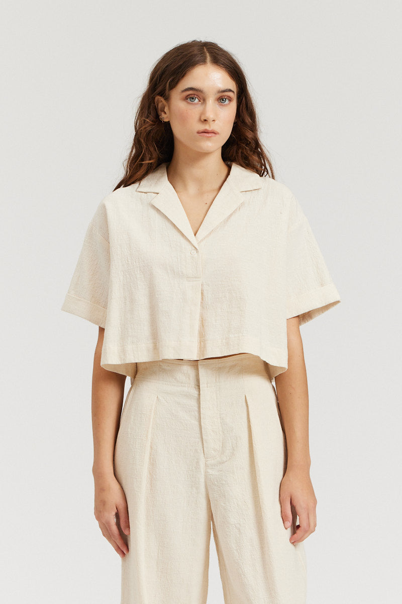 Boxy Crop Shirt