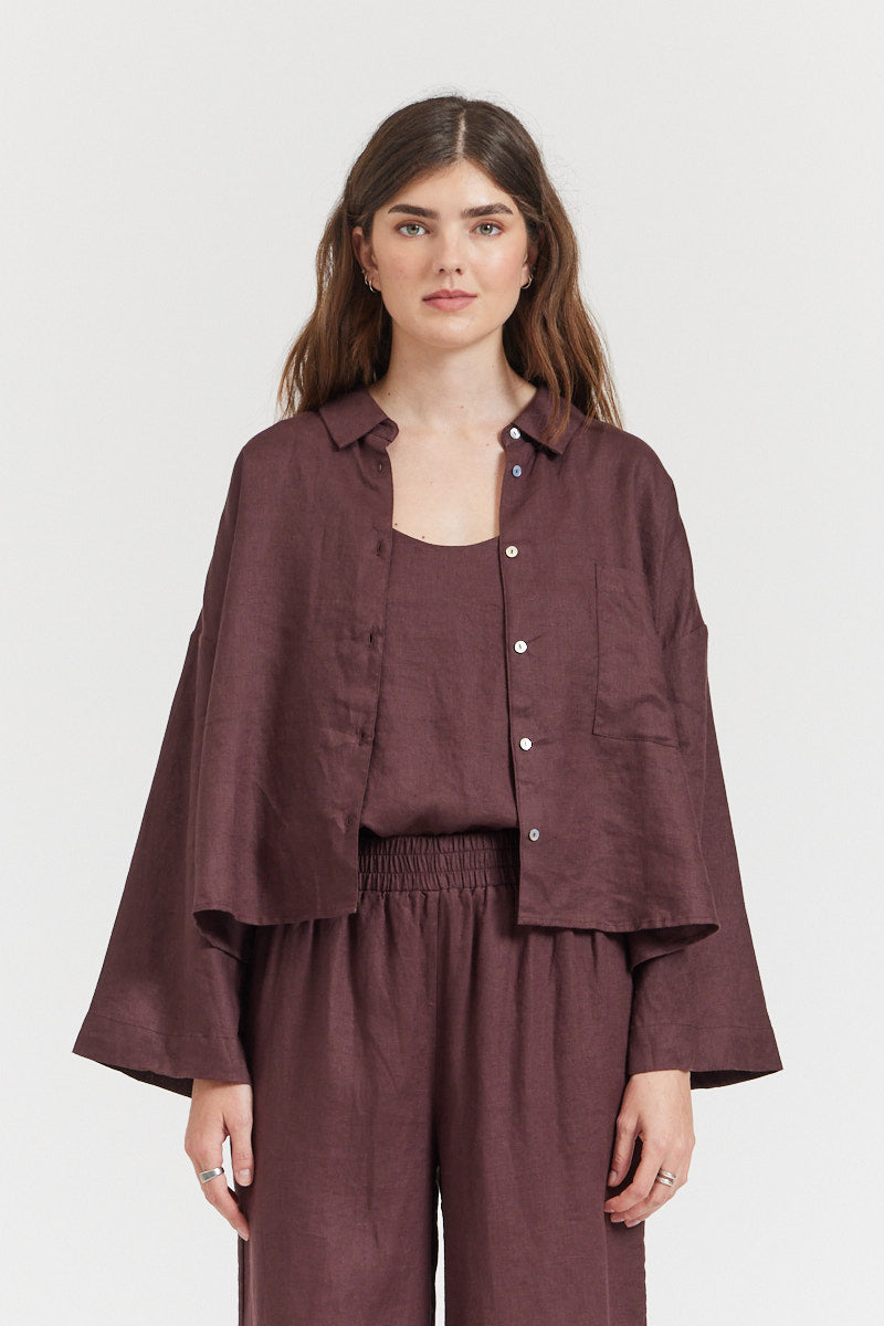 Crop Linen Shirt