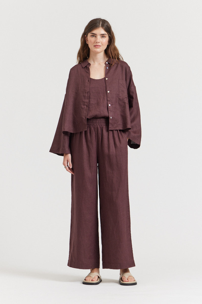Crop Linen Shirt