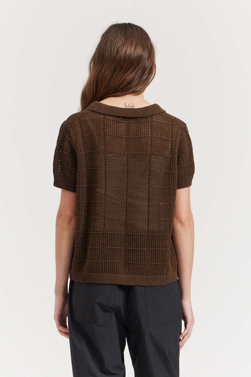 Collared Knit Top