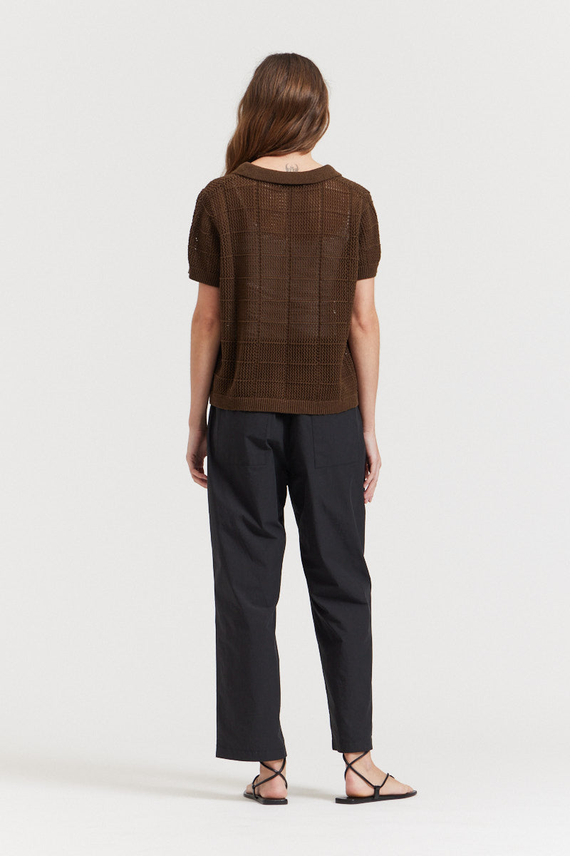 Collared Knit Top