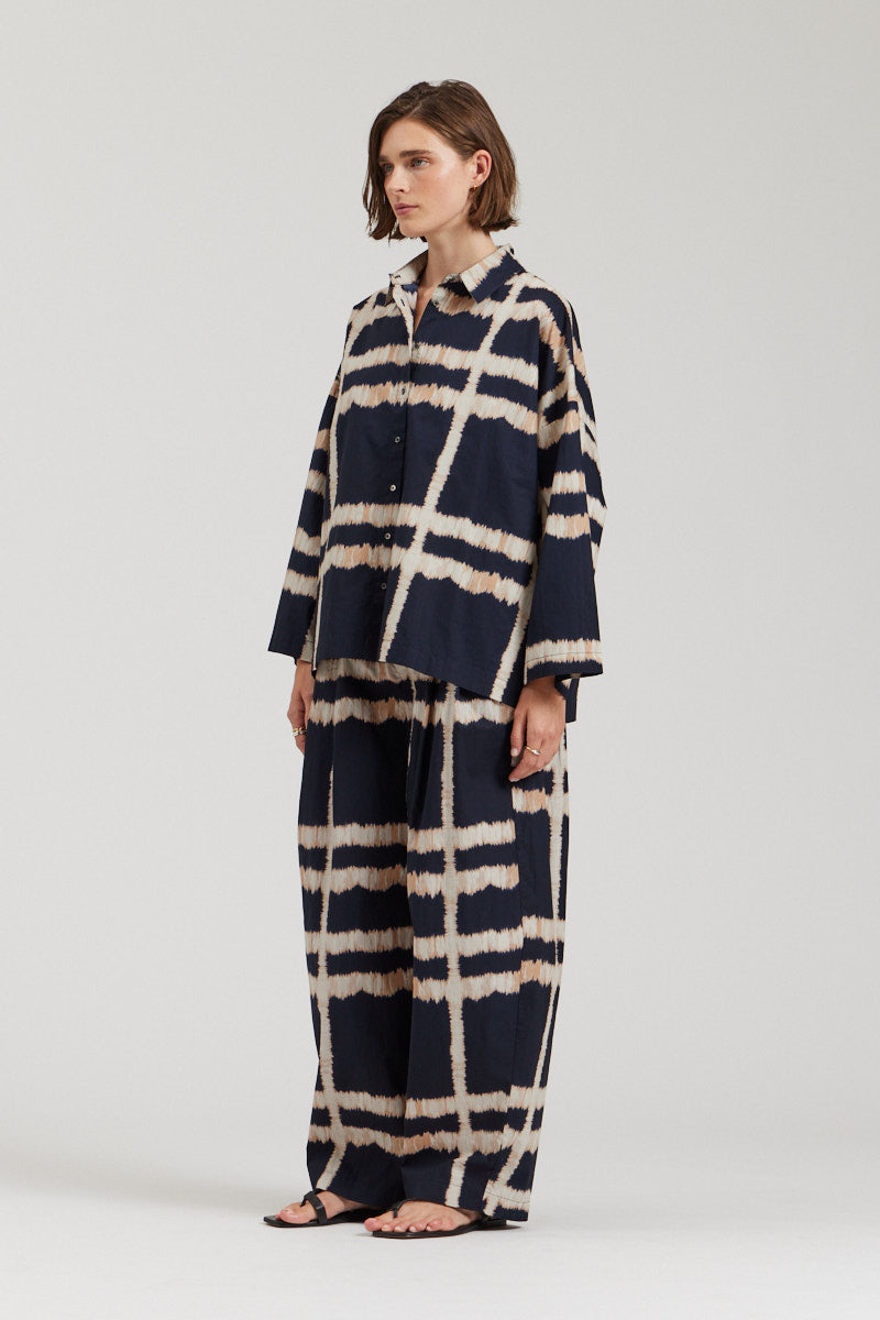 Oversized Cotton Print Shirt
