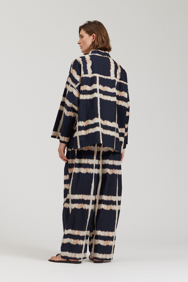 Oversized Cotton Print Shirt
