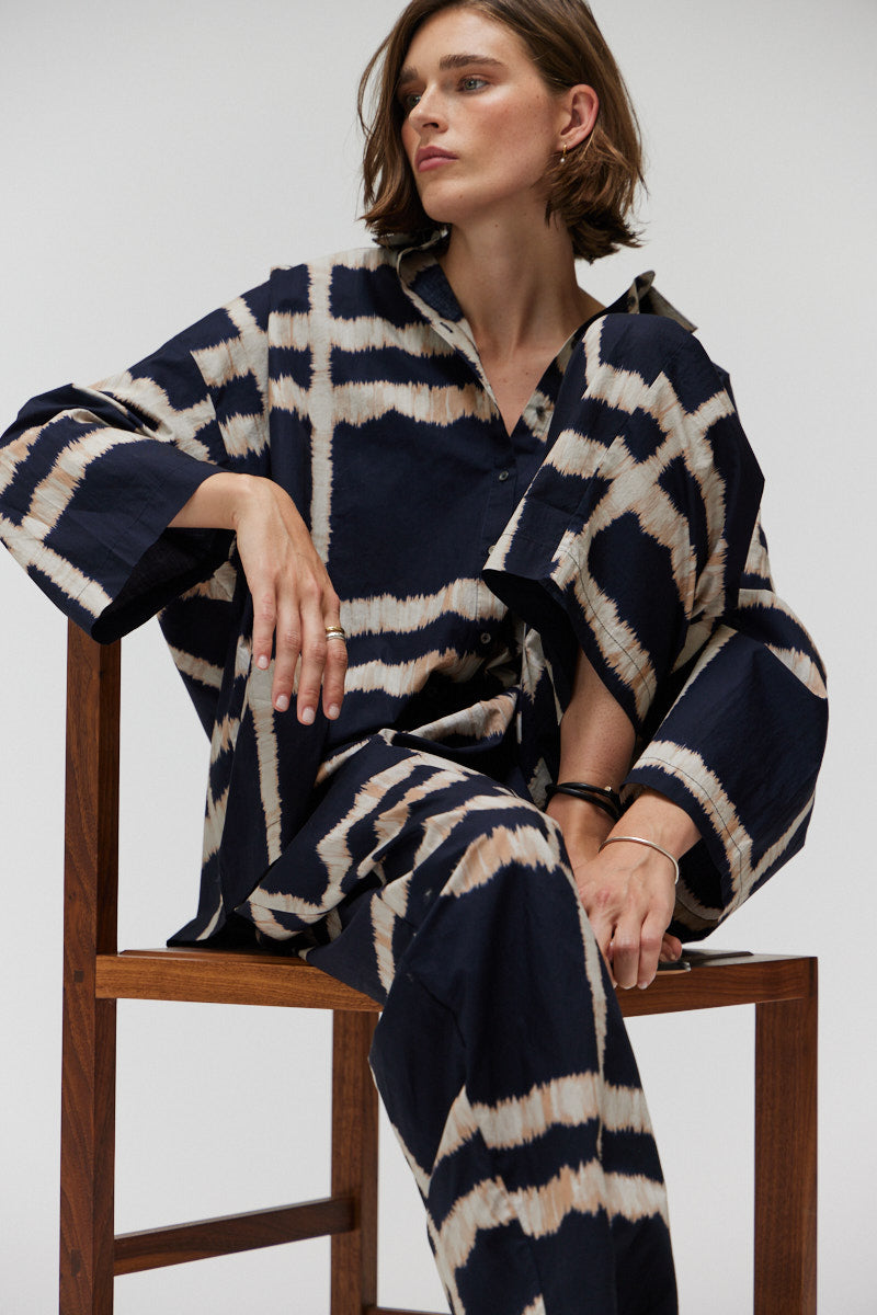 Oversized Cotton Print Shirt