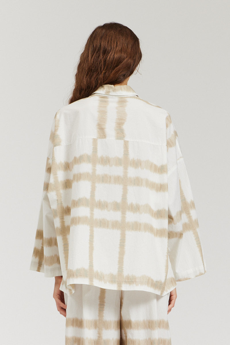 Oversized Cotton Print Shirt