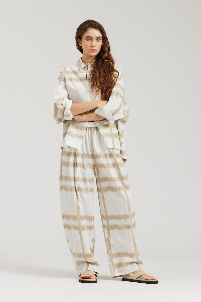 Oversized Cotton Print Shirt