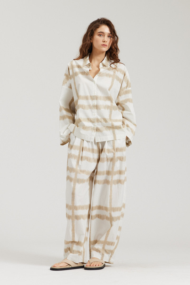 Oversized Cotton Print Shirt