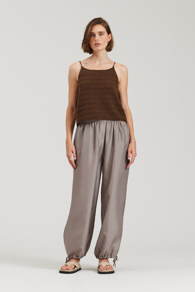 Cotton Linen Knit Tank