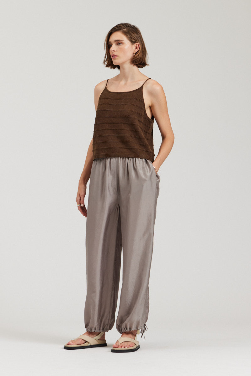 Cotton Linen Knit Tank